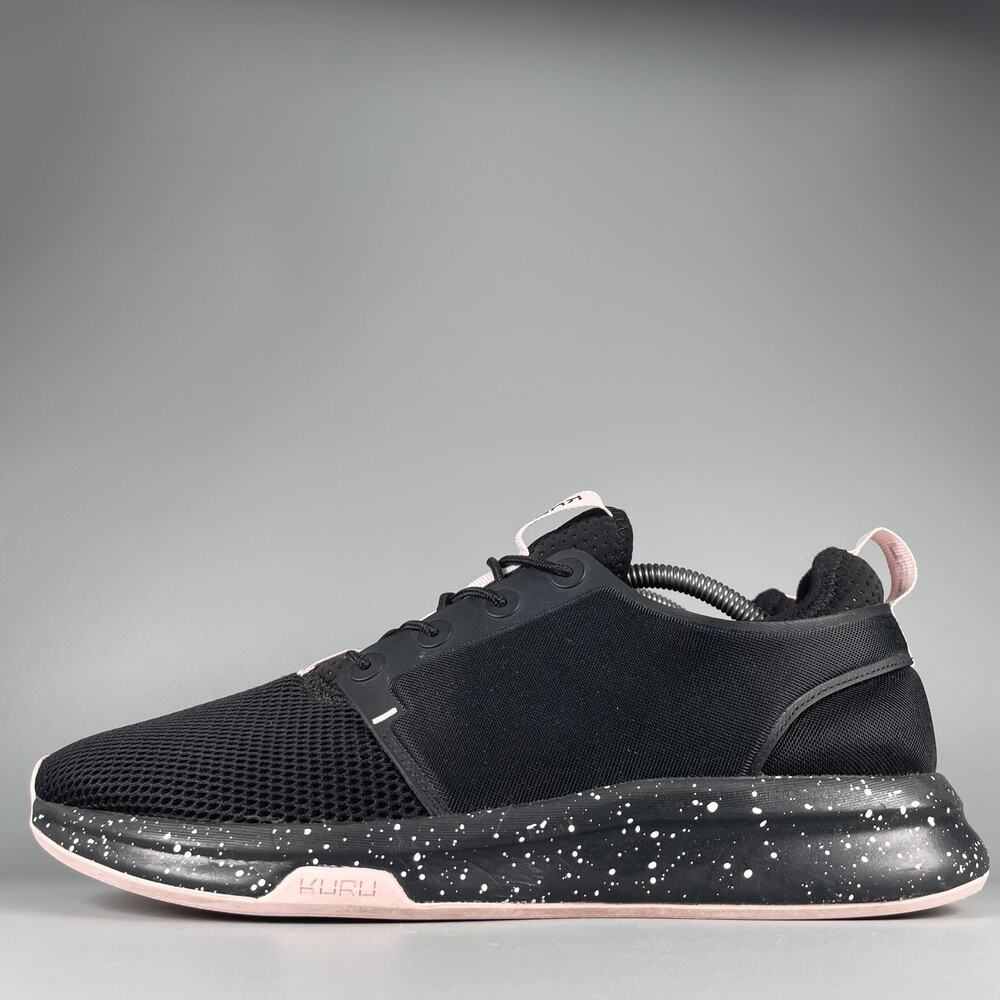 Women's 12 Men's 10.5 KURU Atom Cloud Black Pink Mesh Athletic Running Sneakers